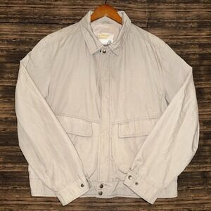 Vintage 80s London Towne Jacket Khaki Size 42 Reg Full Zip